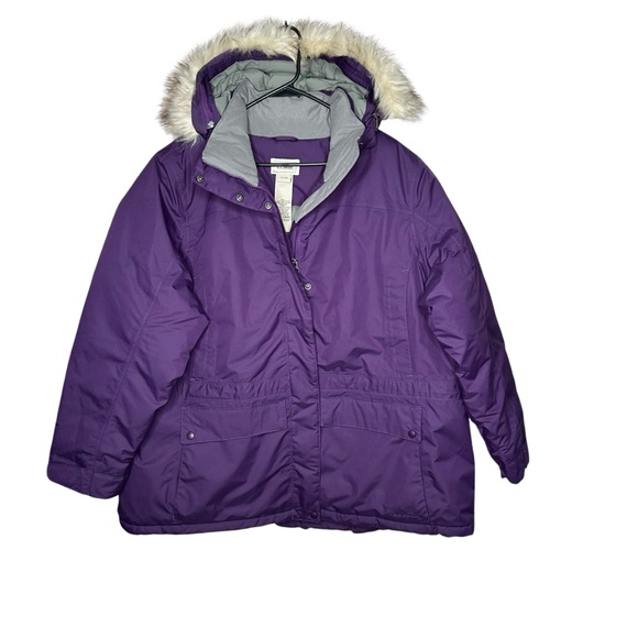 Ll bean women’s baxter state parka down warm size 3X purple - Picture 1 of 7